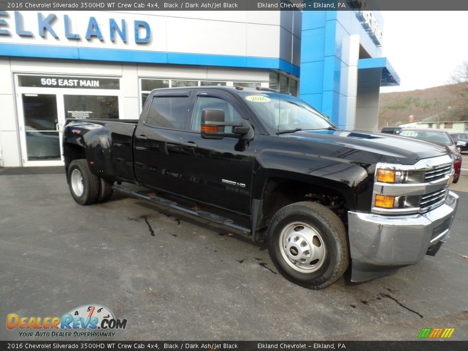 2016 Chevrolet Silverado 3500HD WT Crew Cab 4x4 Black / Dark Ash/Jet Black Photo #4