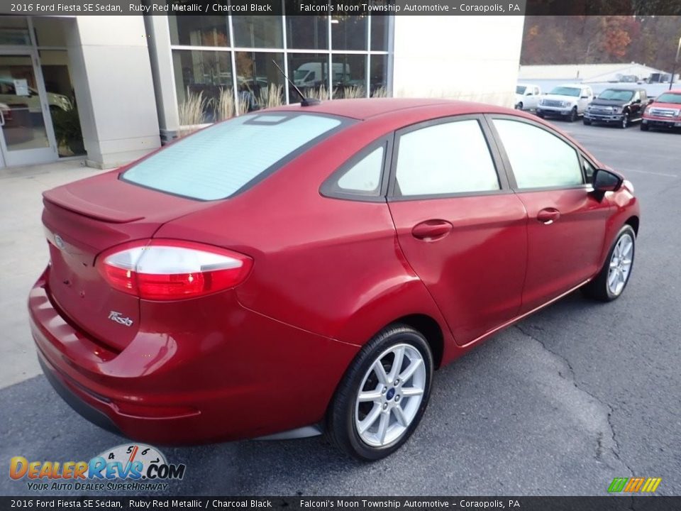 2016 Ford Fiesta SE Sedan Ruby Red Metallic / Charcoal Black Photo #2