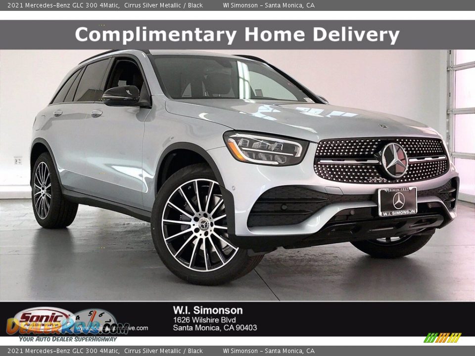 2021 Mercedes-Benz GLC 300 4Matic Cirrus Silver Metallic / Black Photo #1