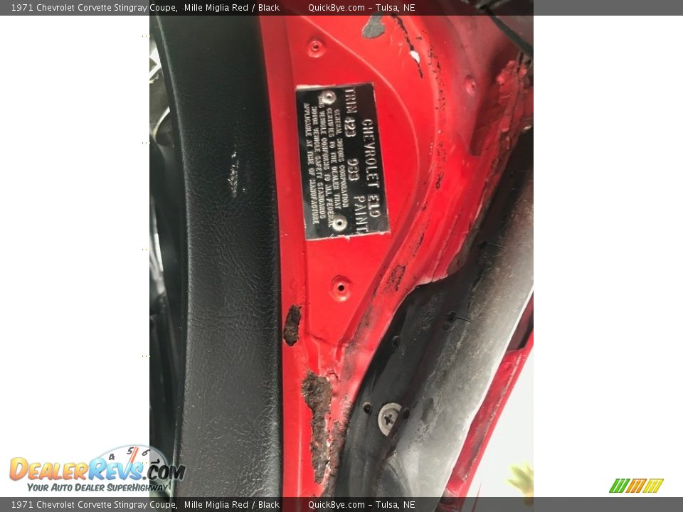 1971 Chevrolet Corvette Stingray Coupe Mille Miglia Red / Black Photo #27