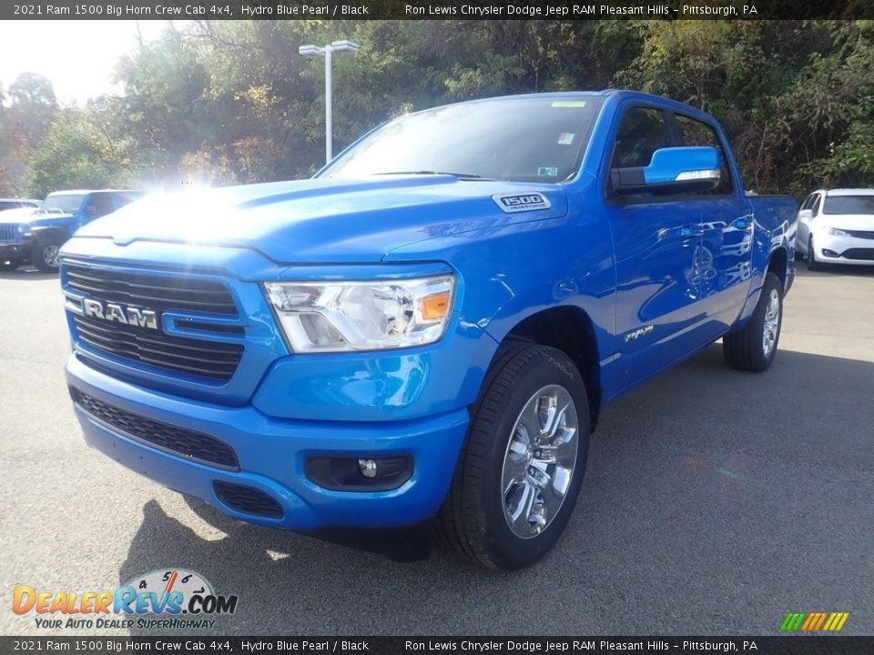 2021 Ram 1500 Big Horn Crew Cab 4x4 Hydro Blue Pearl / Black Photo #1