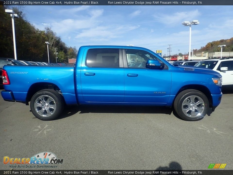 2021 Ram 1500 Big Horn Crew Cab 4x4 Hydro Blue Pearl / Black Photo #4