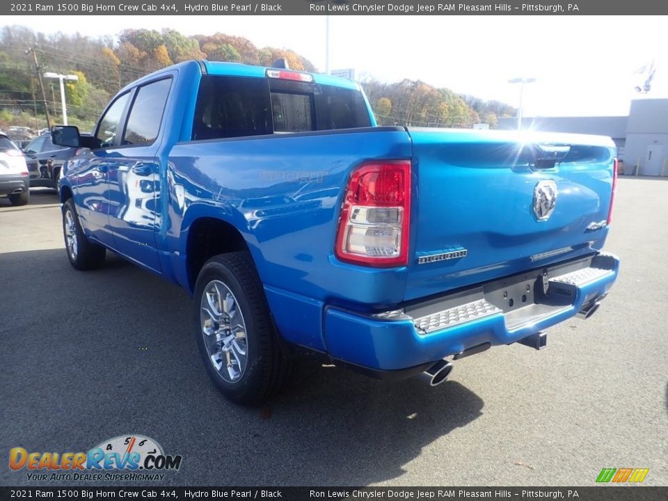 2021 Ram 1500 Big Horn Crew Cab 4x4 Hydro Blue Pearl / Black Photo #7