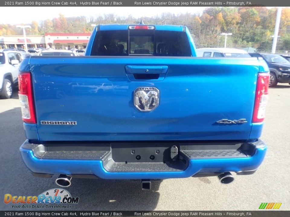 2021 Ram 1500 Big Horn Crew Cab 4x4 Hydro Blue Pearl / Black Photo #8