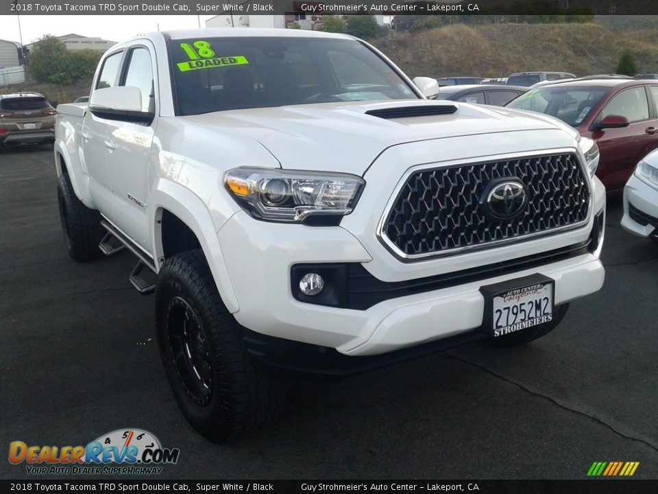 2018 Toyota Tacoma TRD Sport Double Cab Super White / Black Photo #1