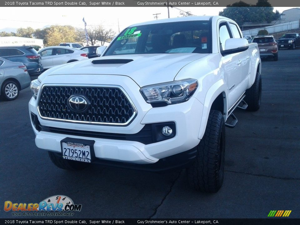 2018 Toyota Tacoma TRD Sport Double Cab Super White / Black Photo #2