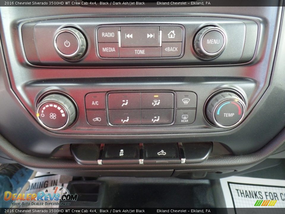 Controls of 2016 Chevrolet Silverado 3500HD WT Crew Cab 4x4 Photo #30