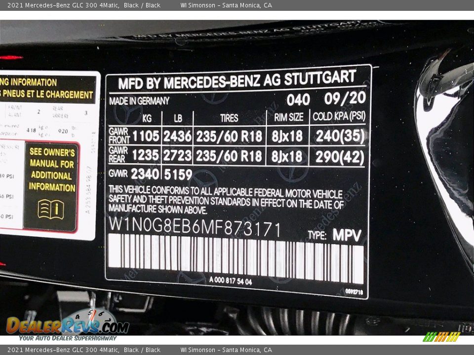 2021 Mercedes-Benz GLC 300 4Matic Black / Black Photo #11