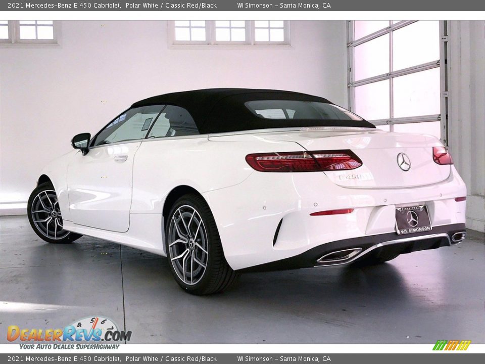 2021 Mercedes-Benz E 450 Cabriolet Polar White / Classic Red/Black Photo #2