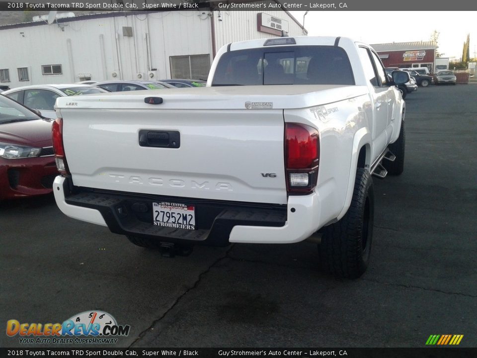 2018 Toyota Tacoma TRD Sport Double Cab Super White / Black Photo #7