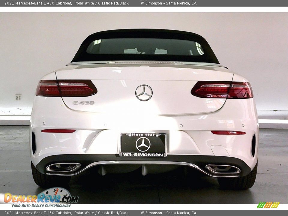2021 Mercedes-Benz E 450 Cabriolet Polar White / Classic Red/Black Photo #3
