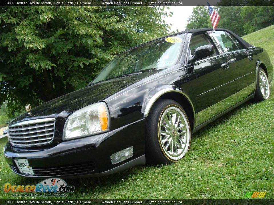 2003 Cadillac DeVille Sedan Sable Black / Oatmeal Photo #1