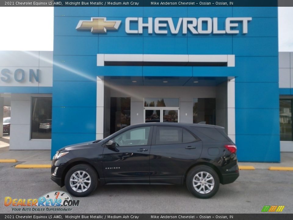 2021 Chevrolet Equinox LS AWD Midnight Blue Metallic / Medium Ash Gray Photo #1