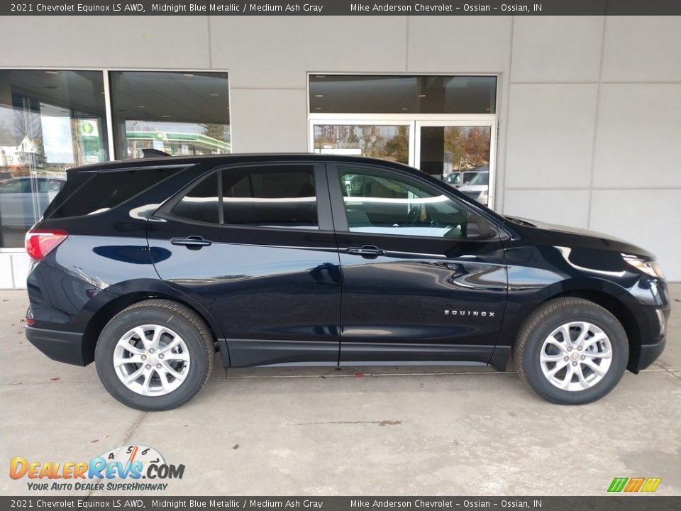 2021 Chevrolet Equinox LS AWD Midnight Blue Metallic / Medium Ash Gray Photo #3
