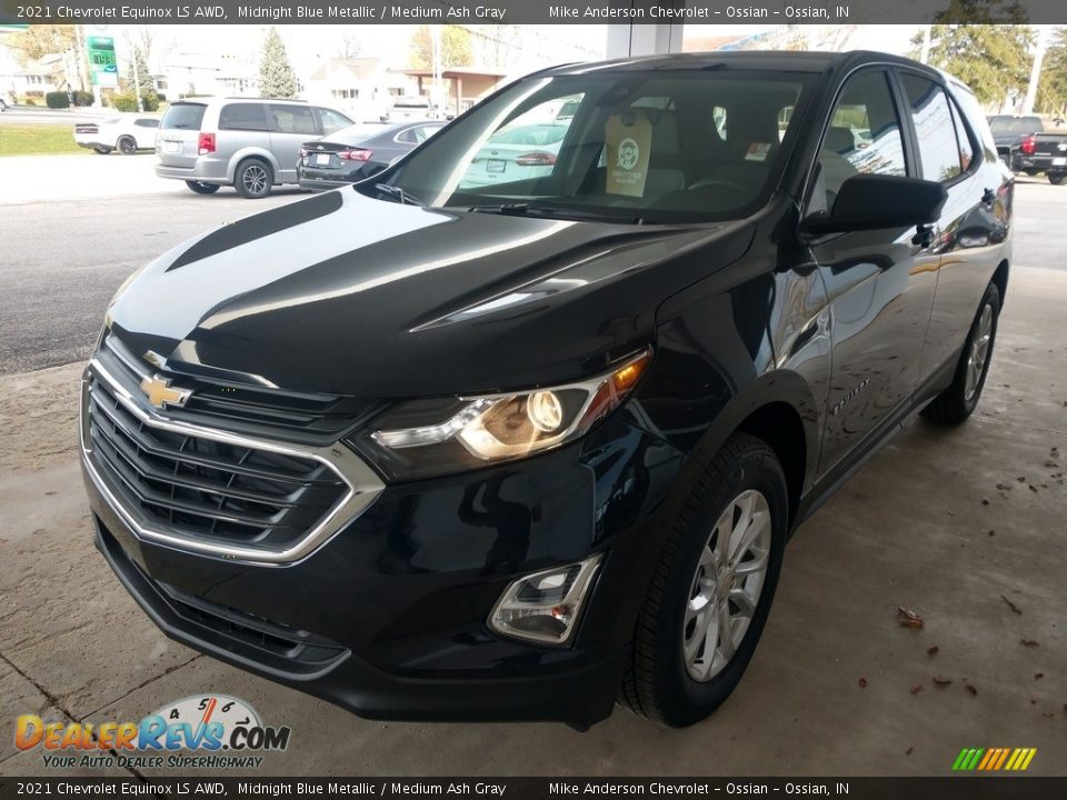 2021 Chevrolet Equinox LS AWD Midnight Blue Metallic / Medium Ash Gray Photo #9