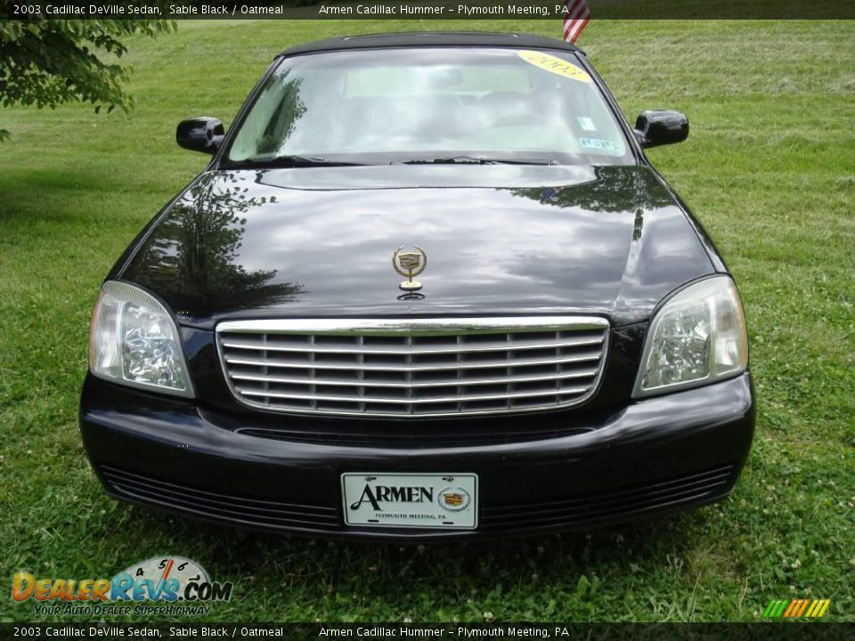 2003 Cadillac DeVille Sedan Sable Black / Oatmeal Photo #5