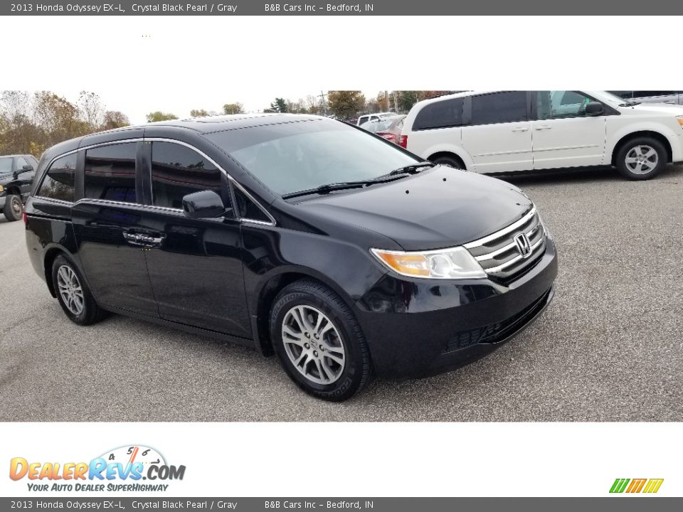 2013 Honda Odyssey EX-L Crystal Black Pearl / Gray Photo #1