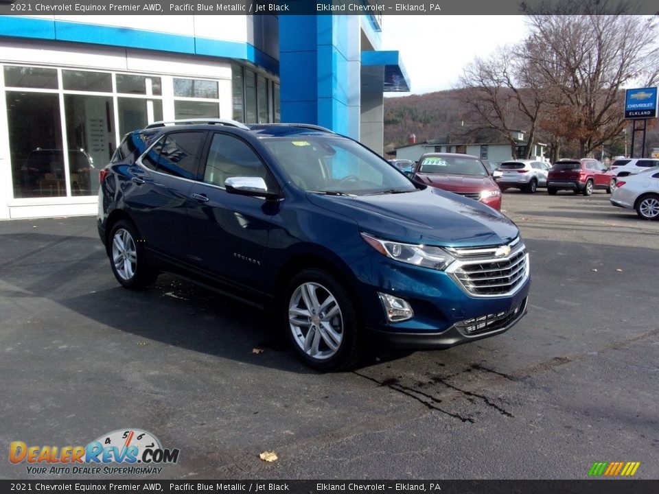 2021 Chevrolet Equinox Premier AWD Pacific Blue Metallic / Jet Black Photo #3