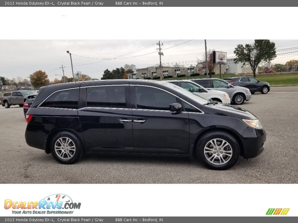 2013 Honda Odyssey EX-L Crystal Black Pearl / Gray Photo #2