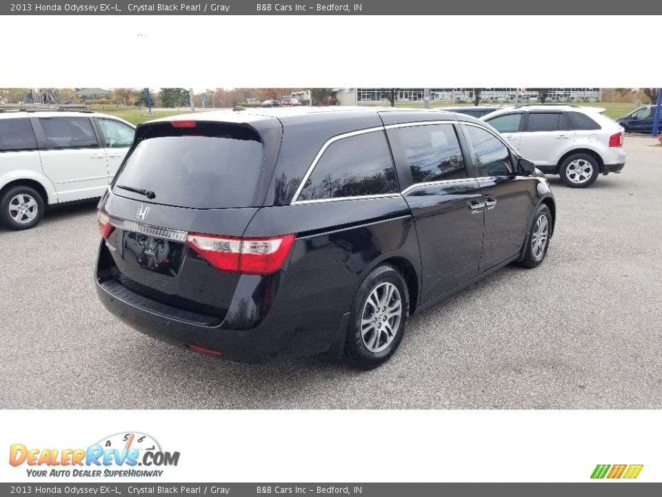 2013 Honda Odyssey EX-L Crystal Black Pearl / Gray Photo #8