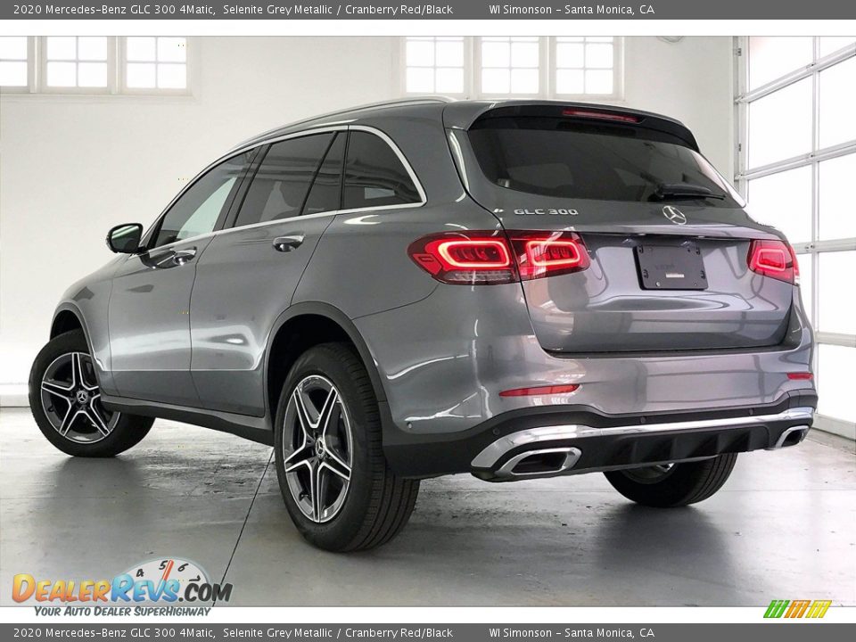 2020 Mercedes-Benz GLC 300 4Matic Selenite Grey Metallic / Cranberry Red/Black Photo #2