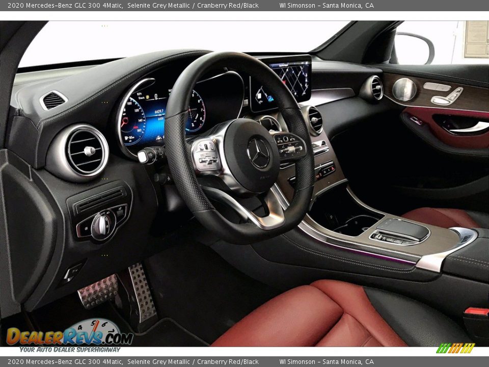 2020 Mercedes-Benz GLC 300 4Matic Selenite Grey Metallic / Cranberry Red/Black Photo #4