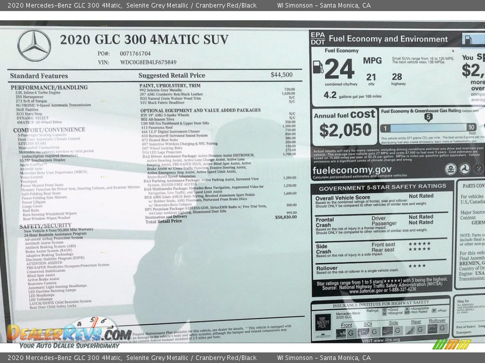 2020 Mercedes-Benz GLC 300 4Matic Selenite Grey Metallic / Cranberry Red/Black Photo #10