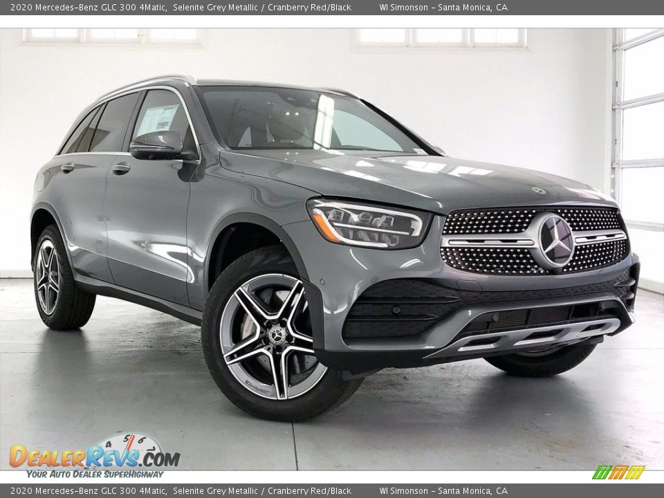 2020 Mercedes-Benz GLC 300 4Matic Selenite Grey Metallic / Cranberry Red/Black Photo #12