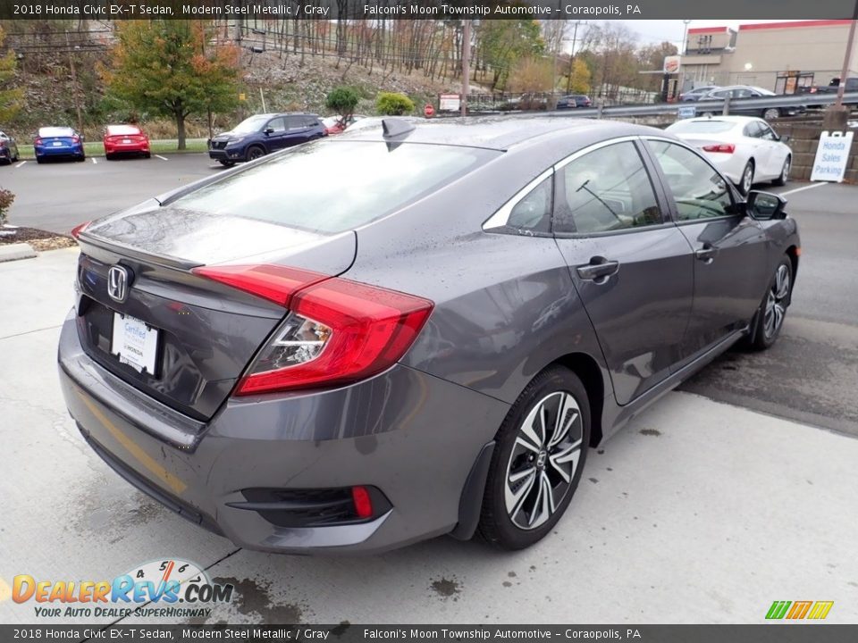 2018 Honda Civic EX-T Sedan Modern Steel Metallic / Gray Photo #6