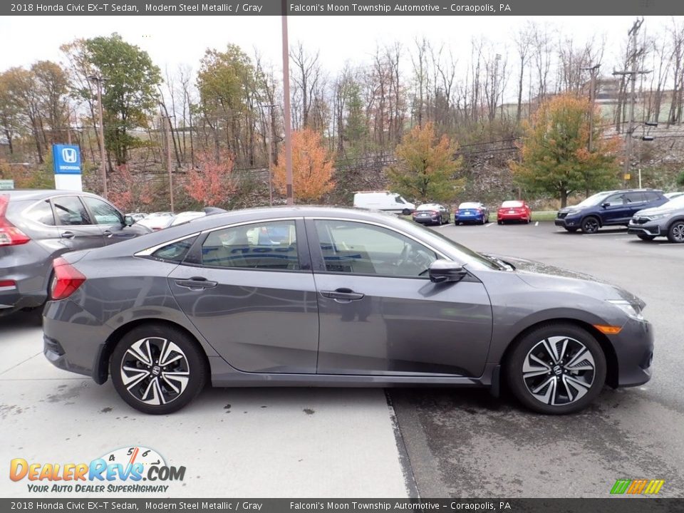 2018 Honda Civic EX-T Sedan Modern Steel Metallic / Gray Photo #7