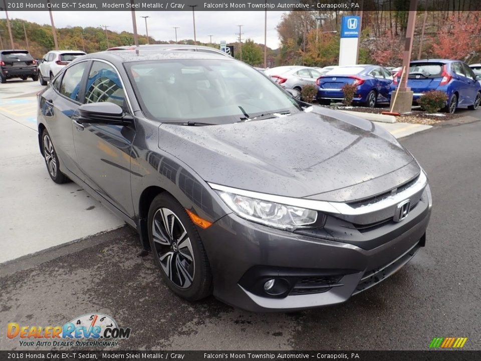 Front 3/4 View of 2018 Honda Civic EX-T Sedan Photo #8