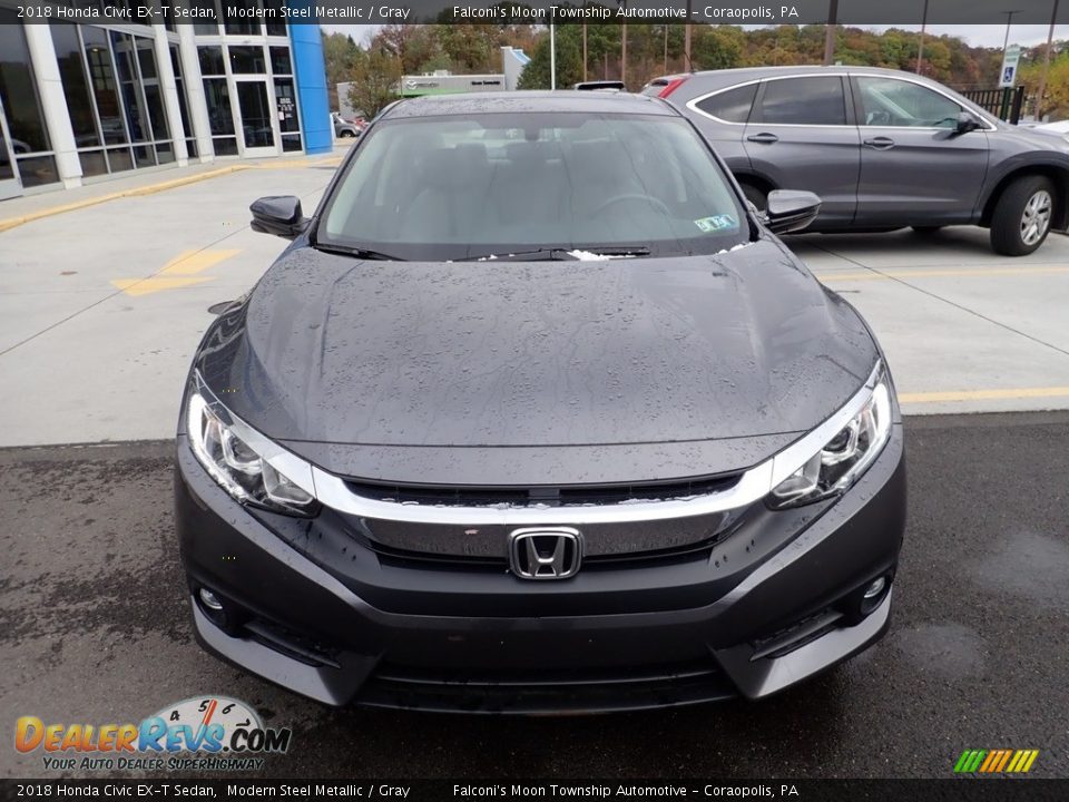 2018 Honda Civic EX-T Sedan Modern Steel Metallic / Gray Photo #9