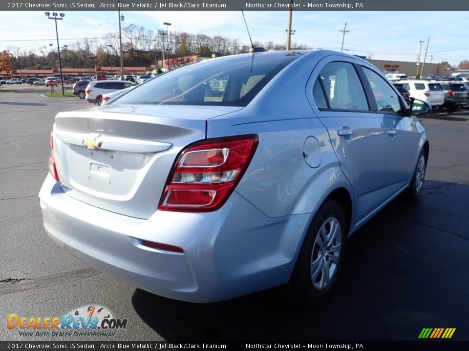 2017 Chevrolet Sonic LS Sedan Arctic Blue Metallic / Jet Black/Dark Titanium Photo #8