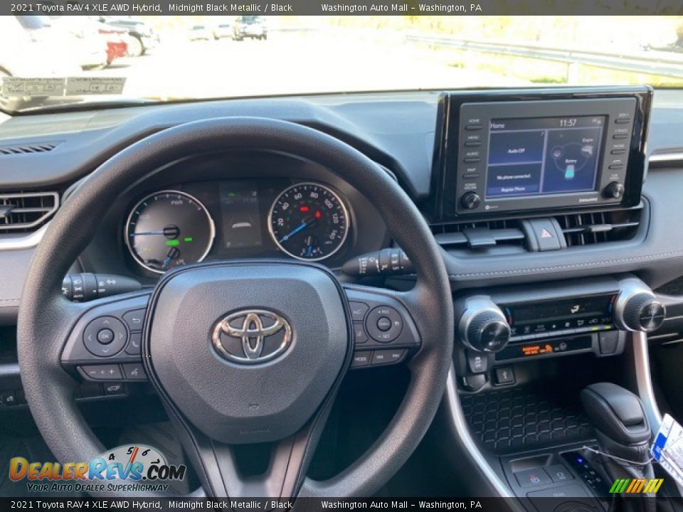 2021 Toyota RAV4 XLE AWD Hybrid Midnight Black Metallic / Black Photo #6
