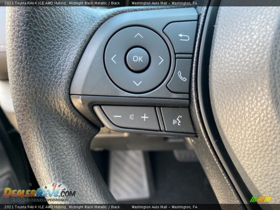 2021 Toyota RAV4 XLE AWD Hybrid Midnight Black Metallic / Black Photo #7