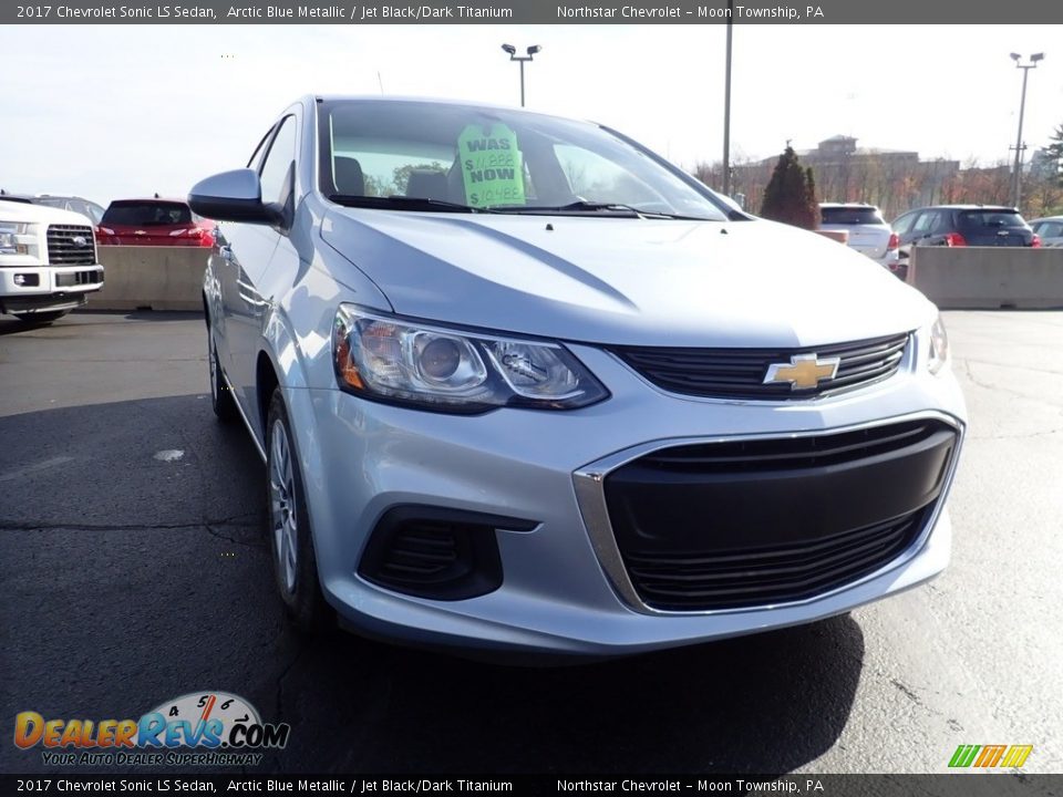 2017 Chevrolet Sonic LS Sedan Arctic Blue Metallic / Jet Black/Dark Titanium Photo #12