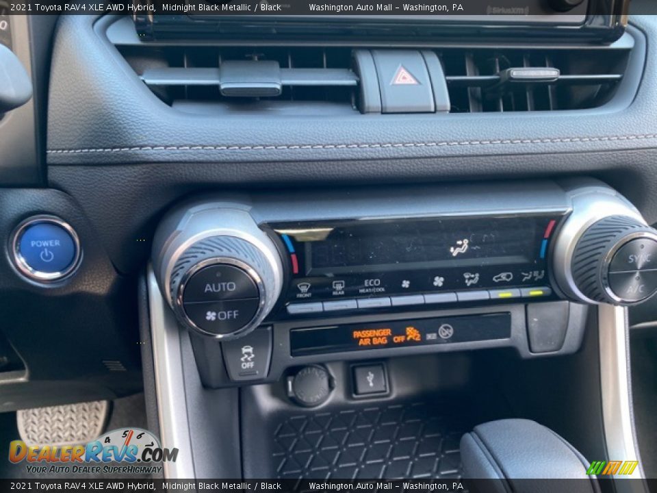 2021 Toyota RAV4 XLE AWD Hybrid Midnight Black Metallic / Black Photo #16
