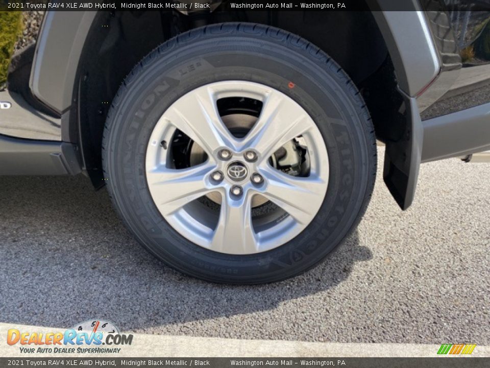 2021 Toyota RAV4 XLE AWD Hybrid Midnight Black Metallic / Black Photo #35
