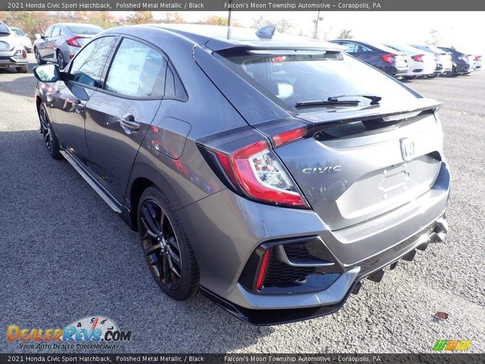 2021 Honda Civic Sport Hatchback Polished Metal Metallic / Black Photo #2