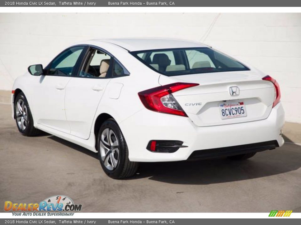 2018 Honda Civic LX Sedan Taffeta White / Ivory Photo #2