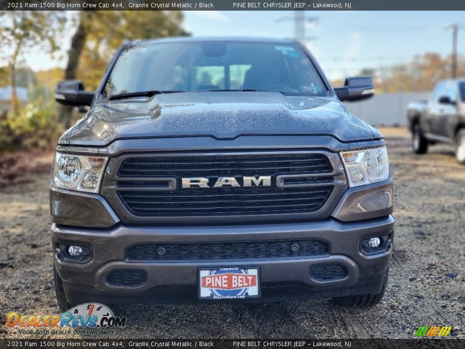 2021 Ram 1500 Big Horn Crew Cab 4x4 Granite Crystal Metallic / Black Photo #3