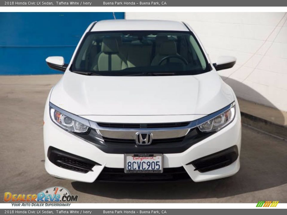 2018 Honda Civic LX Sedan Taffeta White / Ivory Photo #7