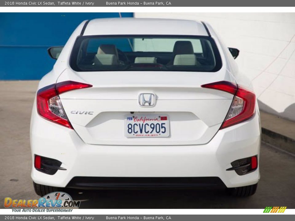 2018 Honda Civic LX Sedan Taffeta White / Ivory Photo #9