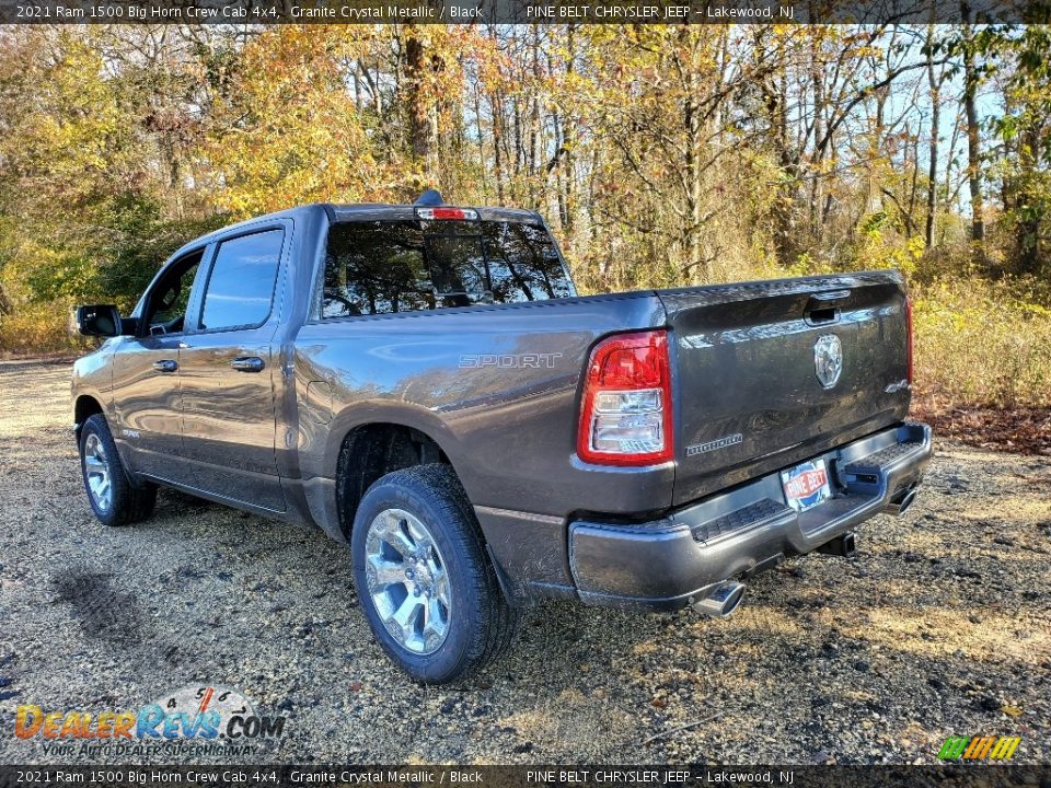 2021 Ram 1500 Big Horn Crew Cab 4x4 Granite Crystal Metallic / Black Photo #6