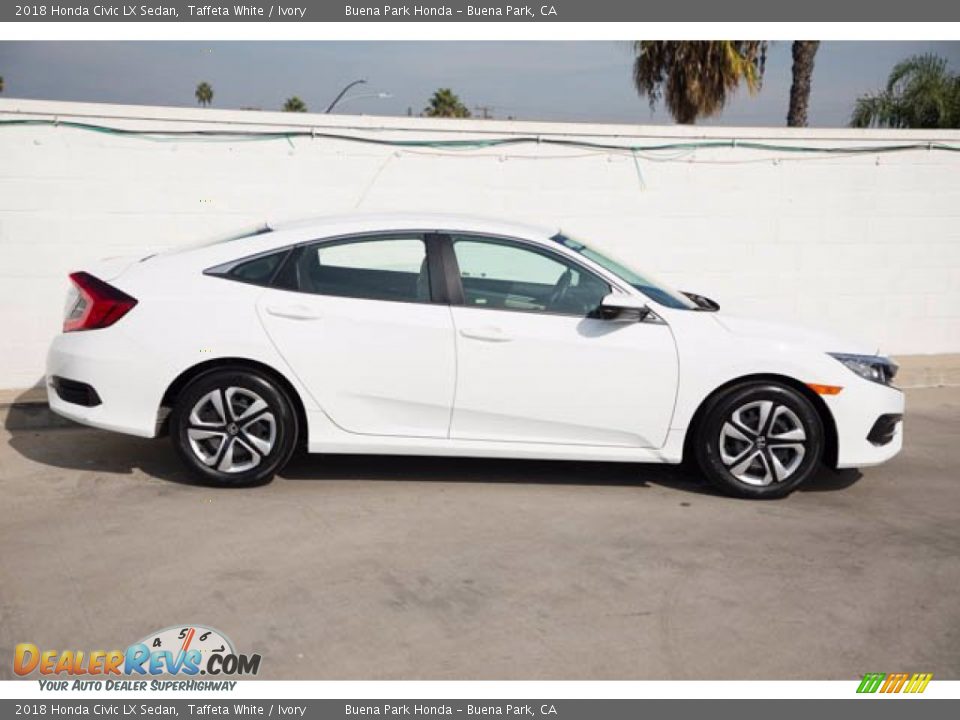 2018 Honda Civic LX Sedan Taffeta White / Ivory Photo #12