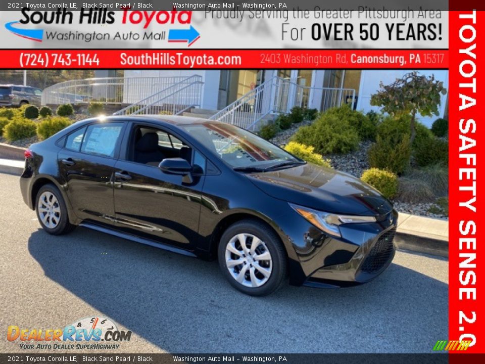 2021 Toyota Corolla LE Black Sand Pearl / Black Photo #1