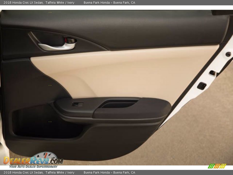 2018 Honda Civic LX Sedan Taffeta White / Ivory Photo #29