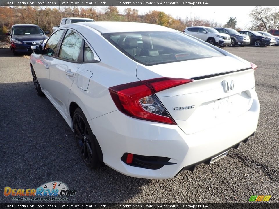 2021 Honda Civic Sport Sedan Platinum White Pearl / Black Photo #3