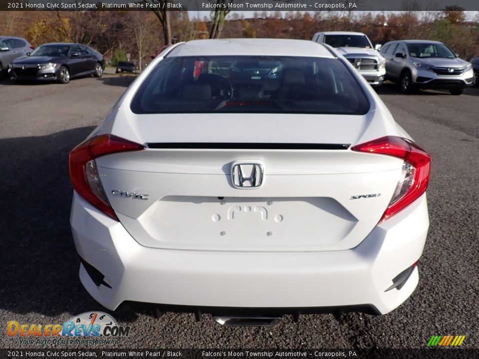 2021 Honda Civic Sport Sedan Platinum White Pearl / Black Photo #4