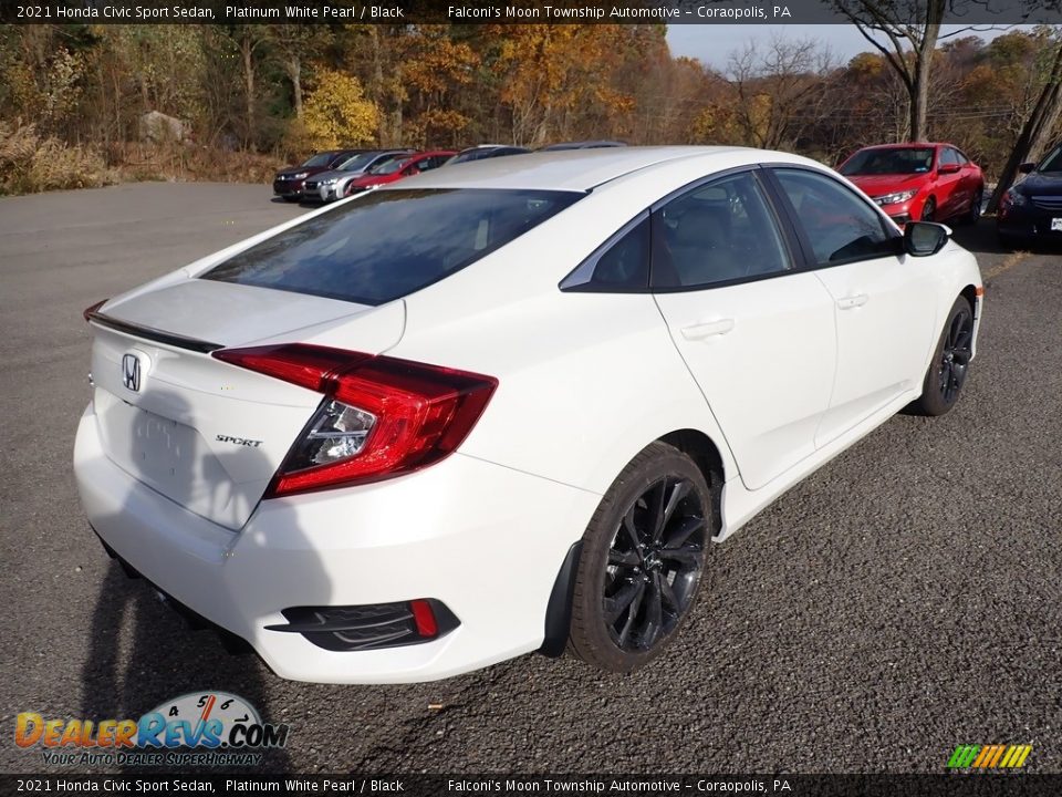 2021 Honda Civic Sport Sedan Platinum White Pearl / Black Photo #5